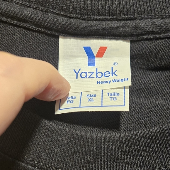 Yazbek Black Long Sleeve Tee with Blue Palm Sayulita Nay Design Collectible SzXL - Picture 4 of 7